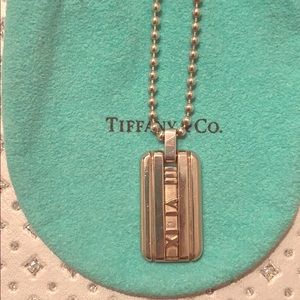Tiffany & Co Roman Atlas Numeral Silver Necklace